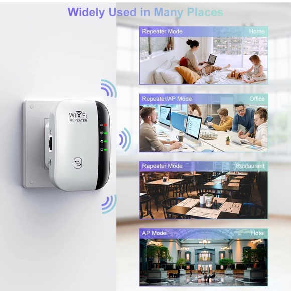 WiFi Extender, Signal Booster, Repeater, Long Range Amplifier with Ethernet Port - Picture 2 of 6